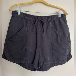 C&C California Women's Casual Linen blend Navy Blue Shorts Size Medium